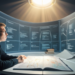 **Prompt 1: The Strategic Blueprint**
    A focused individual, illuminated by soft ambient light, meticulously planning their exam journey. They are surrounded by a vast, glowing strategic roadmap, intricately designed with mind maps, flowcharts, and key concepts. In the background, a symbolic lighthouse beam cuts through a subtle mist, guiding the path forward, representing clarity amidst a broad, initially daunting academic landscape. The atmosphere is one of intellectual pursuit and strategic foresight.