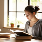 **Prompt 1: Unshakeable Exam Mindset & Optimized Study Sanctuary**
    "A calm and focused student, mid-twenties, sits poised at a meticulously organized, minimalist desk. Soft, natural light streams in, illuminating neatly arranged textbooks, a laptop displaying study material, and a steaming cup of tea. The student's expression radiates deep concentration and quiet confidence, a subtle aura of mental clarity around their head suggesting an unshakeable mindset. The background is softly blurred to emphasize the 'focus zone,' with a hint of tranquil greenery. The overall atmosphere is peaceful, empowering, and highly conducive to learning. Realistic photo, high detail, warm lighting, shallow depth of field, professional studio quality."