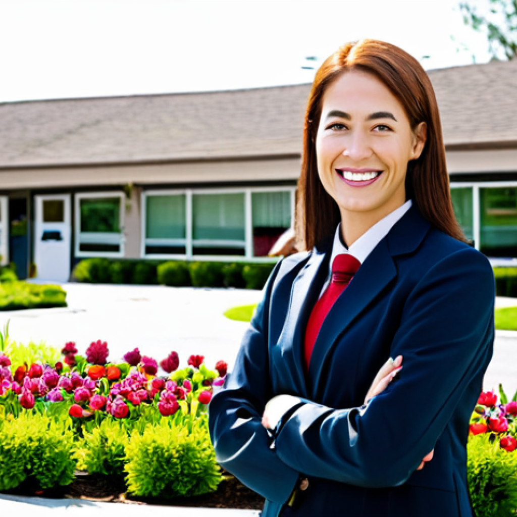 Community Association Manager**

"A friendly, smiling community association manager, fully clothed in professional attire, standing in front of a well-maintained community center with a manicured lawn and blooming flower beds, interacting with residents who are also fully clothed and smiling. The scene is warm and inviting, showcasing a family-friendly environment. Safe for work, appropriate content, perfect anatomy, natural proportions, professional, modest clothing, showcasing a positive community atmosphere."

**
