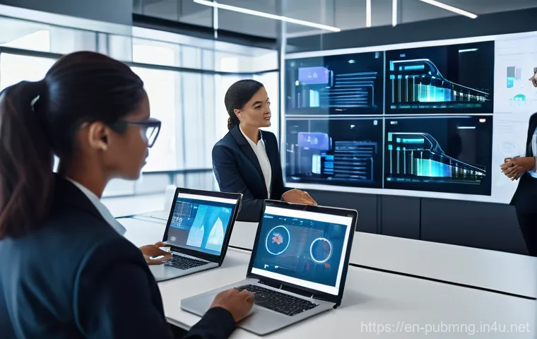 공공관리사 실무 노하우 모음 - **Digital Transformation in Public Service:** A vibrant, futuristic public administration office buz...