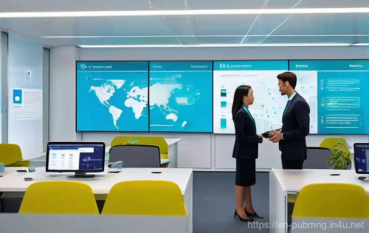 공공관리사 직무와 관련된 최신 산업 동향 - **Prompt 1: AI-Powered Public Service Efficiency**
"A bright, modern government service center b...