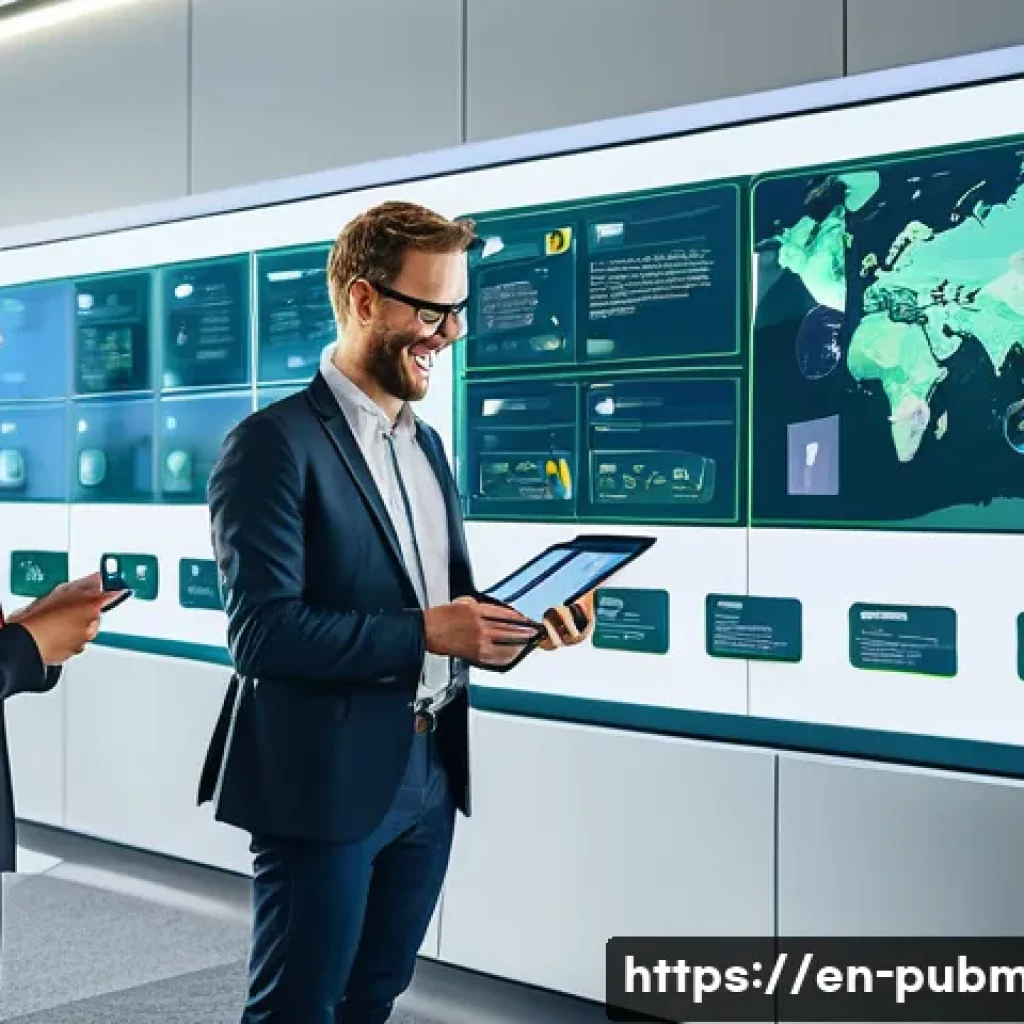 공공관리사 필기시험에서 자주 출제되는 주제 - **Prompt: Digital Transformation in Public Service**
A vibrant, ultra-modern government office i...