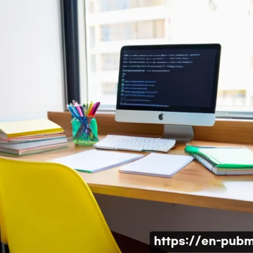 공공관리사 필기시험 준비를 위한 추천 자료 - A modern study desk setup featuring a young adult student in casual clothing sitting at a wooden des...