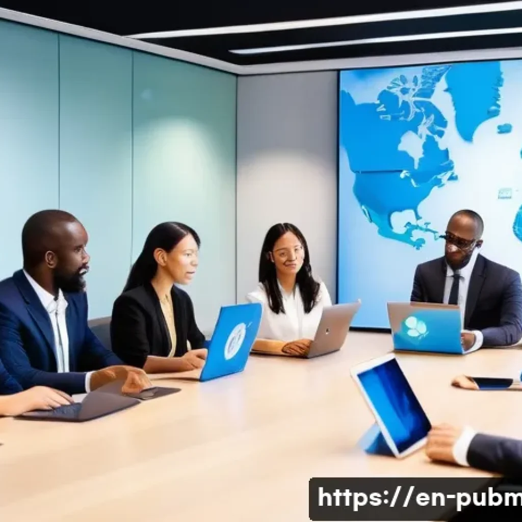 공공관리사 자격증으로 가능한 글로벌 직무 영역 - A diverse group of professional public administrators in a modern international conference room, eng...